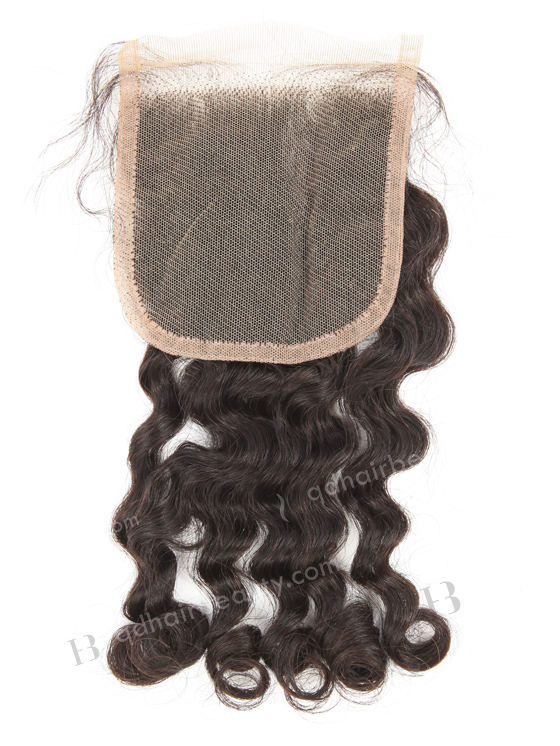 In Stock Indian Remy Hair 12" Deep Curl Natural Color Top Closure STC-402